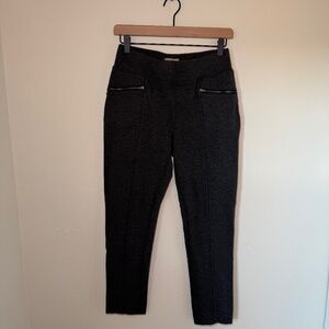 Royal Robbins Pants Women's SM Charcoal Grey Pull On Casual Moto Zip Leggings